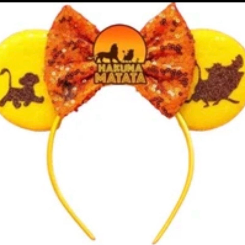Disney Lion King Akuna Matata Timón and Pumba Minnie Mouse ears headband